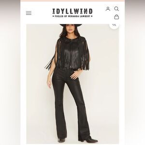 Idyllwind by Miranda Lambert Ashton Black Coated Flare Jeans High Waisted